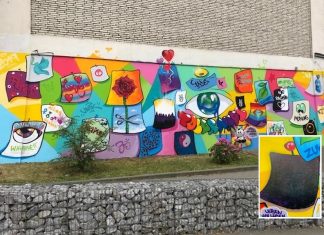Der Zustand im Juli (großes Bild) und die Beschädigung (kleines Bild). Fotos: Stadt Wülfrath