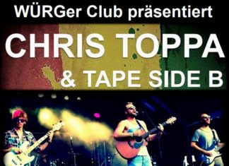 "Chris Toppa & Tape Side B" stehen auf der Bühne im WüRG Clug. Bild: Veranstalter