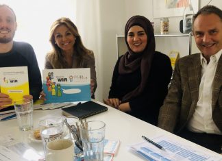 Dominik Adolpy, Michaela Noll MdB, Rachida El Khabbachi, Dr. Jürgen Schmidt. Foto: Büro Noll