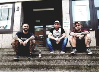 Drei Musiker aus Mettmann machen Krach als Band "Fleischwolf". Foto: Band