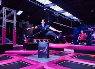 Hi-Fly Trampolinpark in Hilden geht es hoch hinaus. Foto: Sportpark Hilden GmbH