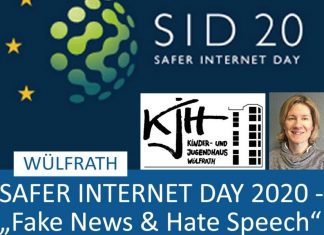 Kriminalhauptkommissarin Stefanie Lösing referiert über "fake news" und Hass im Netz. Grafik: Polizei