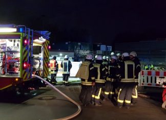 An der Adlerstraße in Haan waren Kräfte der Feuerwehr im Einsatz. Foto: Feuerwehr Haan