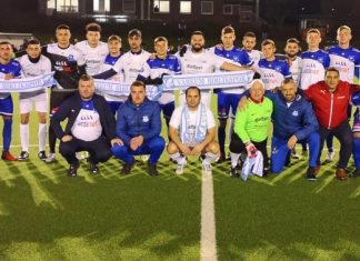 Die Jugendmannschaften und ihre Betreuer aus dem Kosovo beim Gruppenfoto. Foto: privat