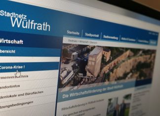 Auf der städtischen Internetseite finden Wülfrather Unternehmer Informationen. Foto: André Volkmann