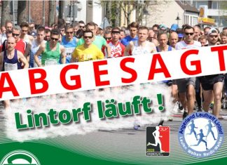 Der diesjährige Citylauf durch Ratingen-Lintorf ist abgesagt. Bild: TuS 08 Lintorf (Plakatauszug)