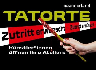 Ein Plakat zur Aktion "Neanderland Tatorte". Bild: Kreis ME