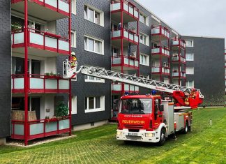 DIe Feuerwehr Heiligenhaus war in der Unterilp im Einsatz. Ein Toaster und andere Küchenutensilien waren hier in Brand geraten. Foto: Feuerwehr Heiligenhaus