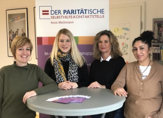 Verbreitung von Selbsthilfe-News: Die Mitarbeiterinnen der Kontaktstelle im Kreis Mettmann machen mit. Foto: Paritätischer