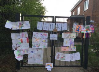 "Danke" lautet die zentrale Botschaft der Aktion der Eltern und Kita-Kinder. Foto: Stadt Ratingen
