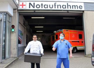 Das Mittagessen von "Kito's" kam beim Team der Notaufnahme des Klinikums gut an. Foto: privat