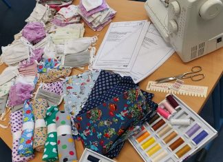 An verschiedenen Standorten werden Masken genäht - rund 70 pro Tag. Foto: Interaktiv gGmbH