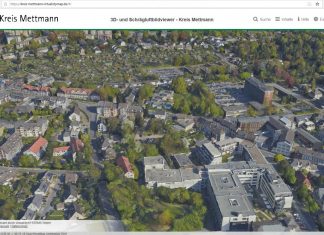 So sieht die 3D-Karte auf der Webseite des Kreises Mettmann aus. Foto: Kreis ME