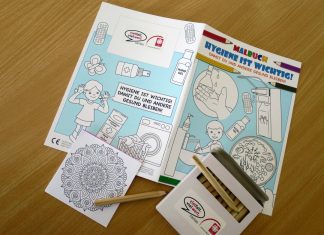 Die Malbücher behandeln unter anderem das Them "Corona" und Hygiene". Foto: Caritas