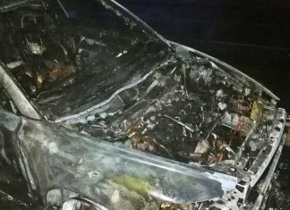 Der Volvo brannte vollständig aus. Foto: Polizei