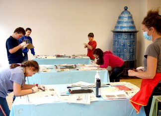 Nach einer Führung durch die Sonderausstellung wurden die Kulturrucksäckler selbst aktiv. Foto: Stadt Ratingen