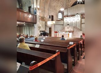 "Abstand halten" heißt es derzeit auch zwischen den Kirchenbänken der Christuskirche. Foto: privatz