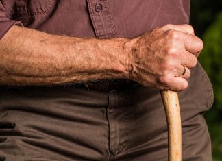 Ein Senior mit seinem Spazierstock. Foto: pixabay.