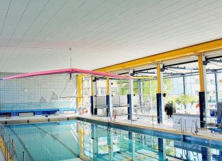 Das Wülfrather Hallenbad. Foto: Hans-Joachim Kling
