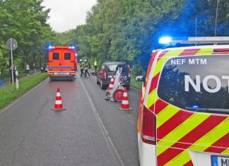 Auf der Hochdahler Straße ereignete sich der Unfall. Foto: Polizei