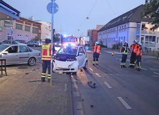 Der Unfallbereich Unfallörtlichkeit in Richtung Winkelsweg. Foto: Polizei