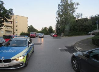 Der Unfallbereich auf der Danziger Straße. Foto: Polizei