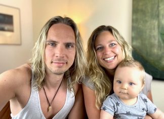 Reisen um die Welt - und wollen Menschen auf Bali helfen: Christian, Jennifer und Louis Juraschek. Foto: Privat