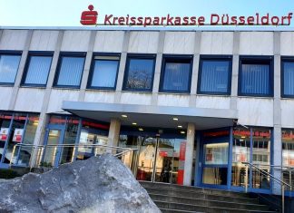 Die Filialdirektion der Kreissparkasse Düsseldorf am Jubiläumsplatz in Mettmann. Foto: André Volkmann