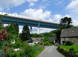 Visualisierung der Angerbachtalbrücke. Bild: Keipke Architekten