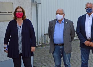 Kerstin Griese mit Klaus Chorianopoulos und Klaus Przybilla. Foto: Büro Griese
