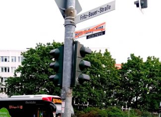 Der ehemalige Blyth-Valley-Ring heißt jetzt Fritz-Bauer-Straße. Foto: Stadt Ratingen