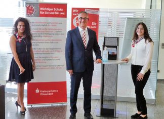 Alle Hygiene- und Abstandsregeln können umgesetzt werden - das Team der Kreissparkassen-Filiale Selbeck empfängt wieder Kunden. Foto: Kreissparkasse