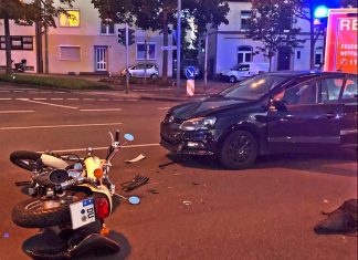 Die Unfallstelle im Kreuzungsbereich Hauser Ring / Vermillionring in Ratingen. Foto: Polizei