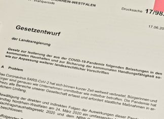 Der Gesetzentwurf zum „Coronafolgen-Isolationsgesetz“. Foto: Martin Sträßer MdL