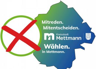 Die Stadtverwaltung informiert zur Wahl. Bild: Kreisstadt Mettmann