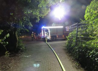 An der Rhönstraße waren die Heiligenhauser Brandschützer im Einsatz. Foto: FW Heiligenhaus