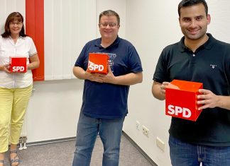 Barbara Wendt, Rainer Hübinger und Shamail Arshad bilden den zukünftigen Fraktionsvorstand der SPD in Velbert. Foto: SPD