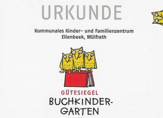 Das Gütesiegel bescheinigt Kindergärten Engagement in der frühkindlichen Leseförderung. Bild: Stadt Wülfrath