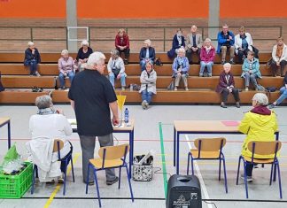 Die NTV-Mitgliederversammlung fand in der Turnhalle Waldschlösschen statt, um den geltenden Infektionsschutzmaßnahmen gerecht zu werden. Foto: privat