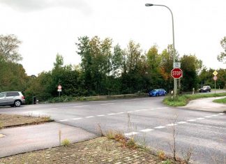 Die Stoppschilder an der Rudolf-Diesel-Straße. Foto: Kreisstadt Mettmann