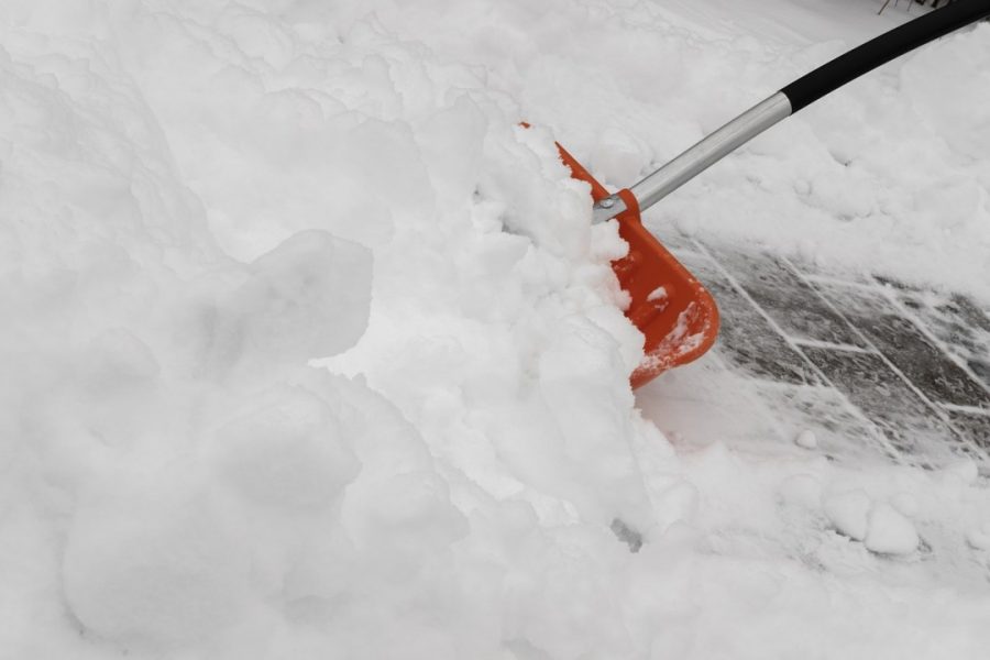 Eine Person räumt Schnee von einem Weg. Foto: pixabay/symbolbild