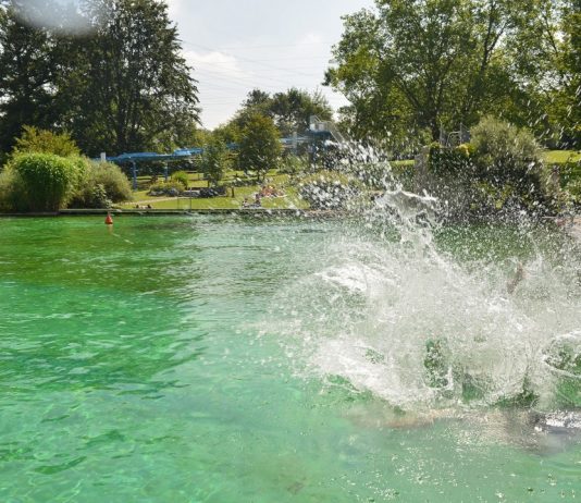 Erregerfund: Naturfreibad Mettmann vorerst geschlossen Im Mettmanner Naturfreibad kann man sich an heißen Tagen wieder Abkühlung verschaffen. Archivfoto: Mathias Kehren