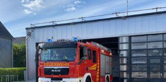 Der Löschzug Tönisheide ist in das neu erbaute Gerätehaus eingezogen. Foto: Feuerwehr Velbert