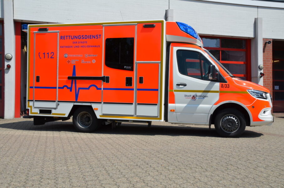 In Heiligenhaus ist für den Rettungsdienst ein neuer Einsatzwagen stationiert worden. Foto: FW Ratingen In Heiligenhaus ist für den Rettungsdienst ein neuer Einsatzwagen stationiert worden. Foto: FW Ratingen
