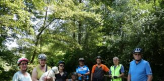 Teilnehmende der Radtour anlässlich des Jubiläums den Panorama-Radwegs. Foto: ADFC
