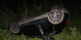 Das Auto nach dem Unfall an der Schmalenhofer Straße. Foto: Polizei