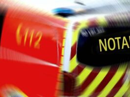 Schwerer Unfall auf der A52 bei Ratingen: Rettungshubschrauber im Einsatz Einsatz für den Notarzt im Stadtgebiet. Foto: Volkmann