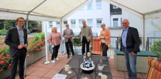Trafen sich zum Austausch: Dr. Christian Untrieser MdL, Anja Karp, Volker Paikert, Stefan Wigge, Annette Diehl, Martin Sträßer MdL. Bildquelle: Andreas Graaf-von der Ahe