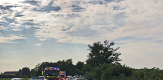 Die Unfallstelle auf der Brachter Straße (L 422) in Ratingen-Homberg. Foto: Polizei