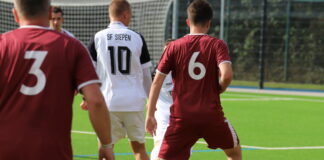 Wichtig is' auf'm Platz: Auf Kunstrasen wird Fußball gespielt. Foto: Volkmann